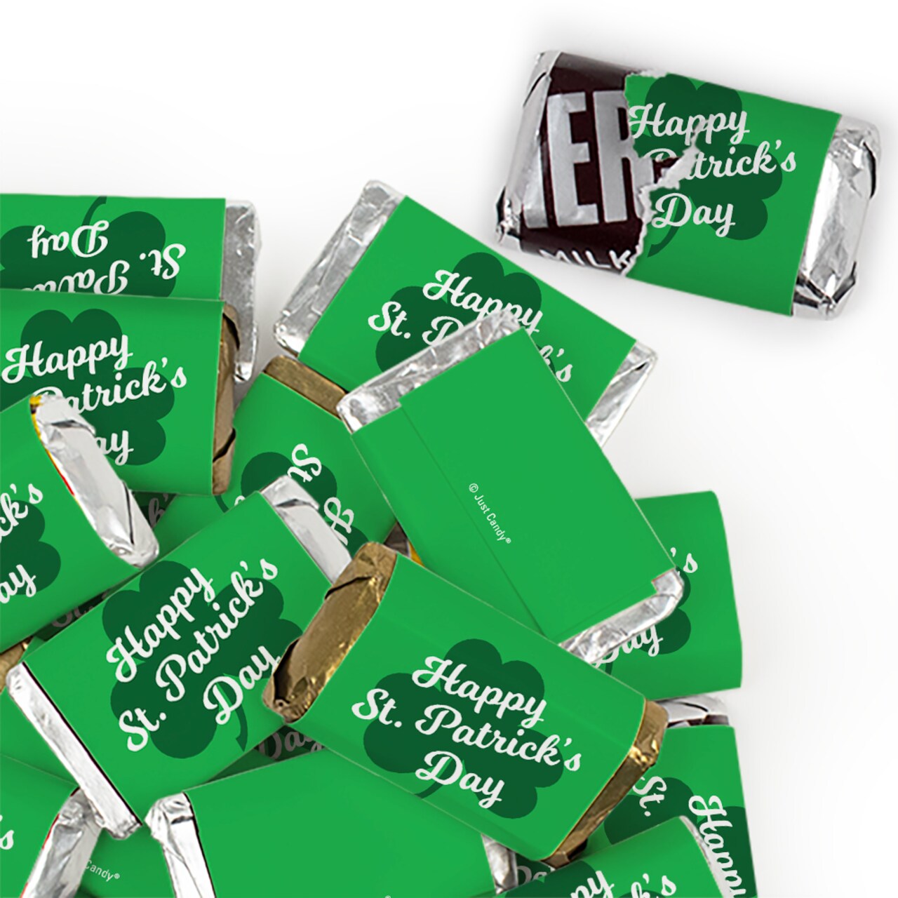 St. Patrick's Day Candy Favors Hershey's Miniatures Chocolate - Clover